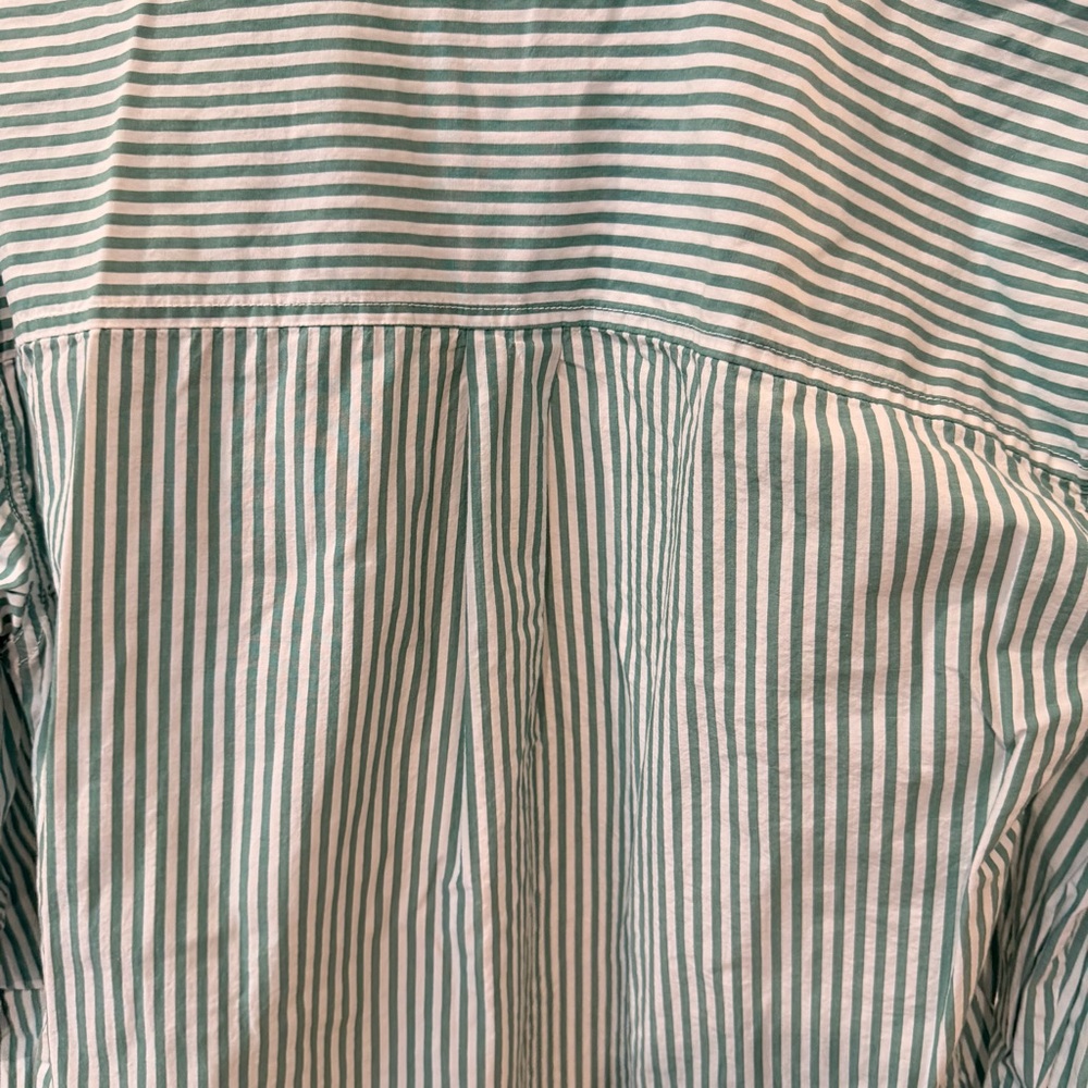 Green Striped Button-Up Shirt - Picture 5 of 5